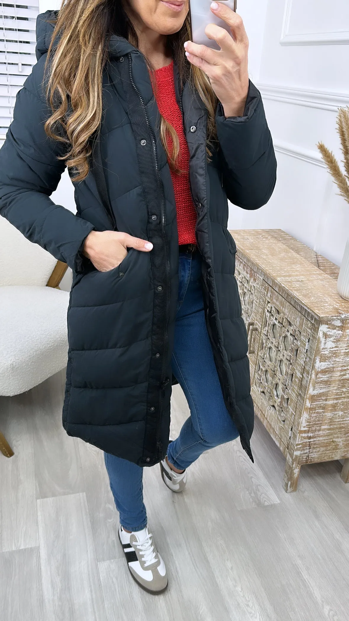 Carlotta Black Puffer Coat