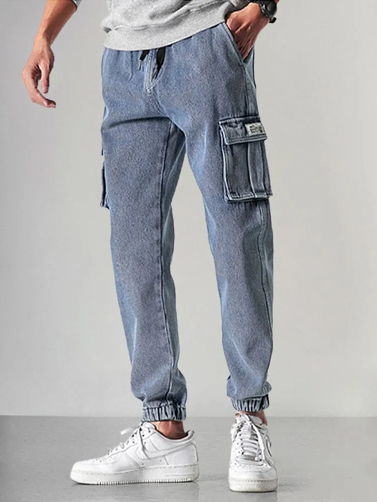 Casual 100% Cotton Cargo Jeans