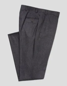 CHARCOAL TIC WEAVE TROUSERS - CLASSIC FIT