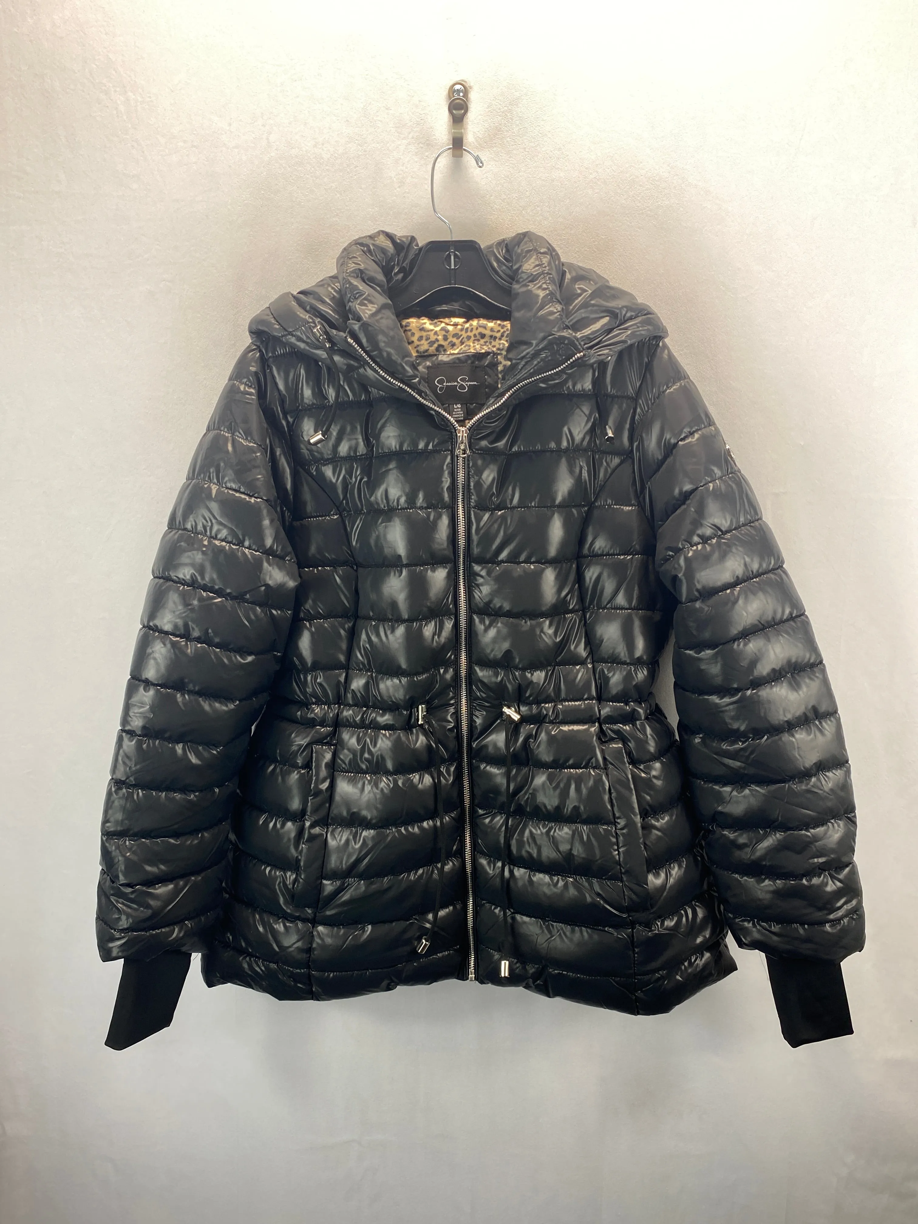 Coat Puffer & Quilted By Jessica Simpson In Black, Size: L