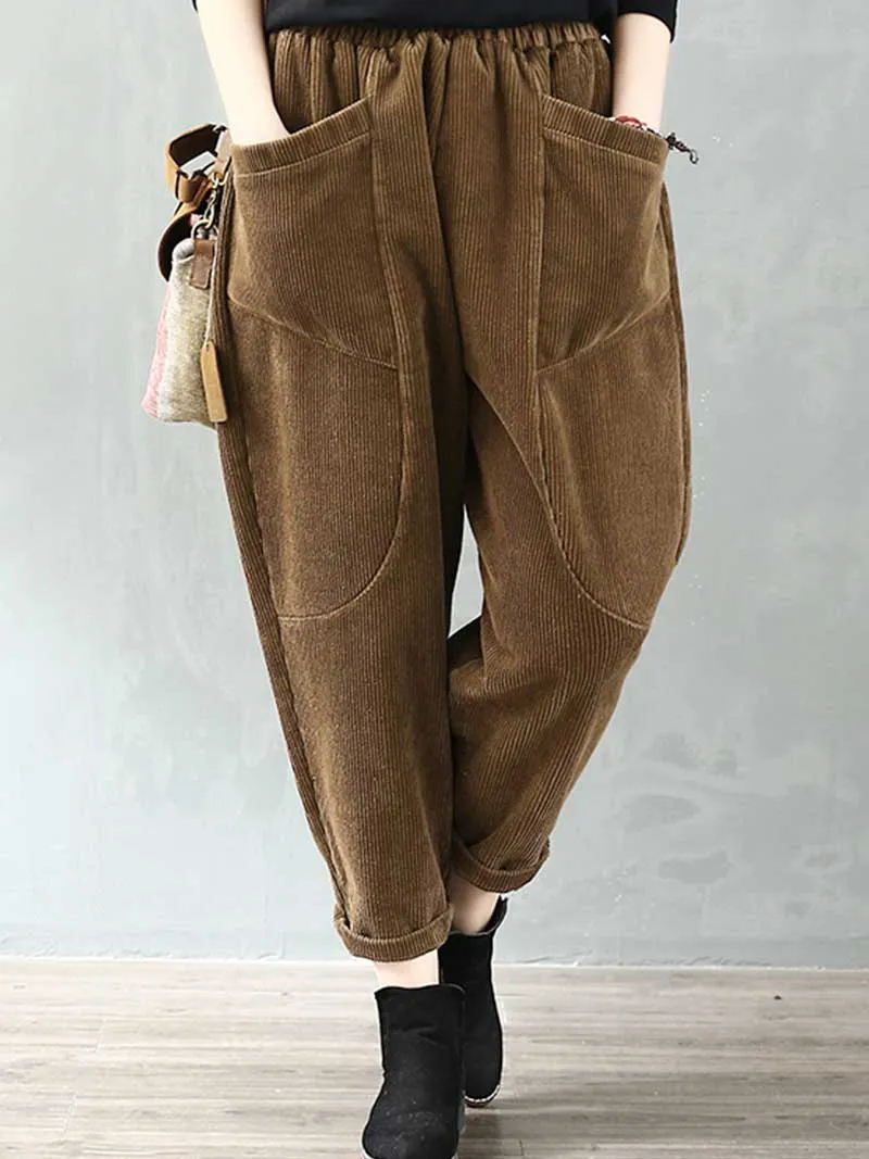 Colorful Choice Elastic Waist Retro Pant