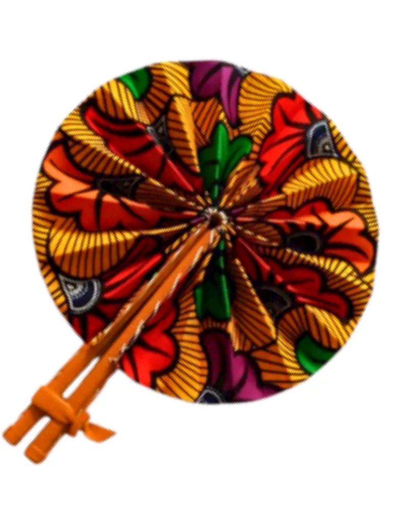 Colorful Floral Print Fan