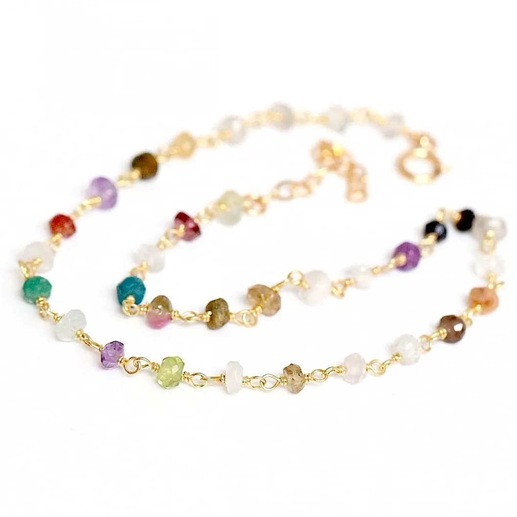 Colorful Gemstone Choker