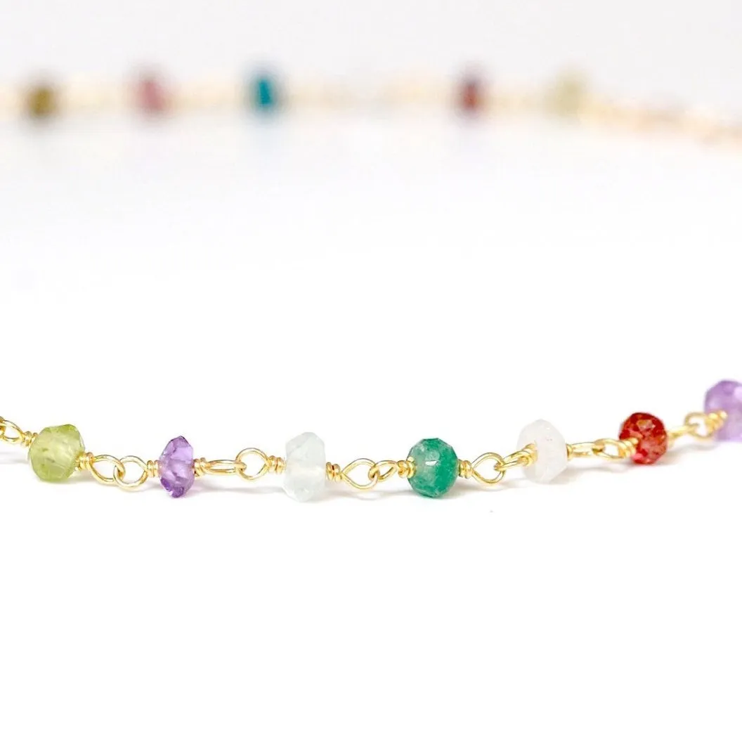 Colorful Gemstone Choker