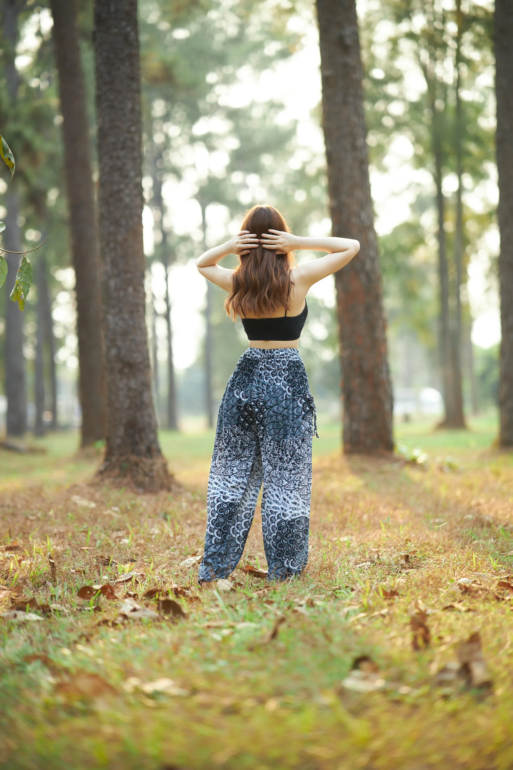 Colorful Peacock Harem Pants