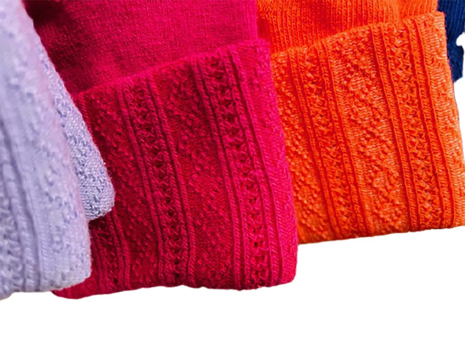 Colorful Socks - Sierra Socks Women Triple Cuff Crew Cotton Colorful Socks 6 Pair Pack