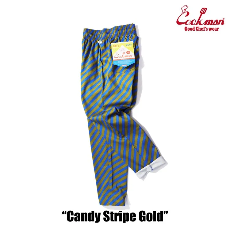 Cookman Chef Pants - Candy Stripe : Gold