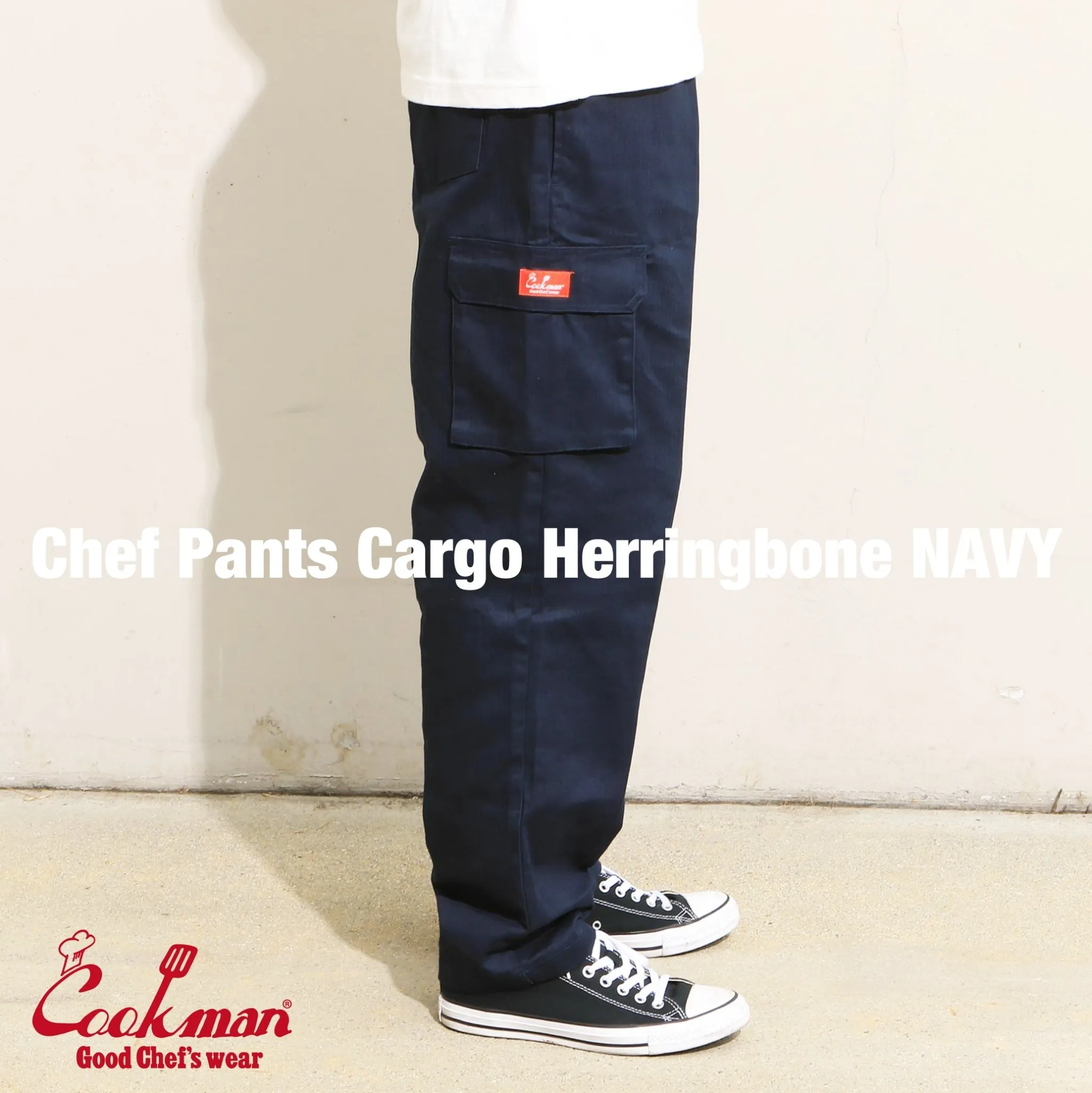 Cookman Chef Pants Cargo - Herringbone : Navy