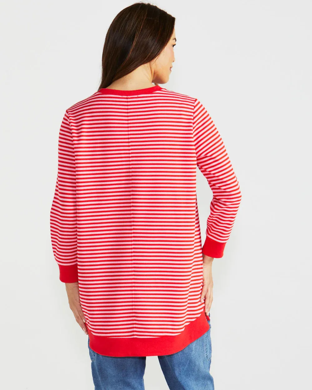 Courtney Cherry Stripe Jumper - Cherry Stripe