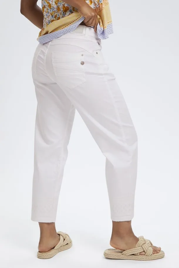 Cream Matun 7/8 Jeans - Snow White