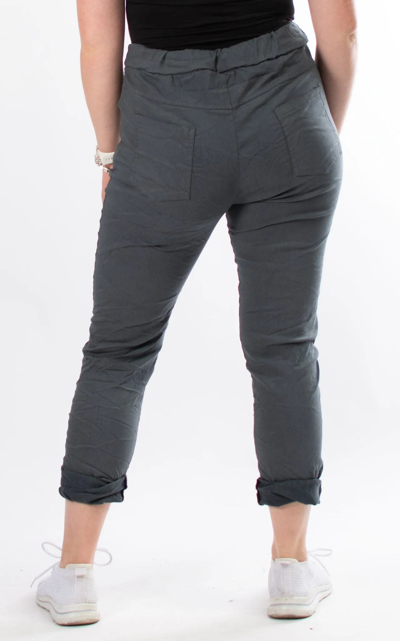 Crinkle Magic Joggers | Charcoal