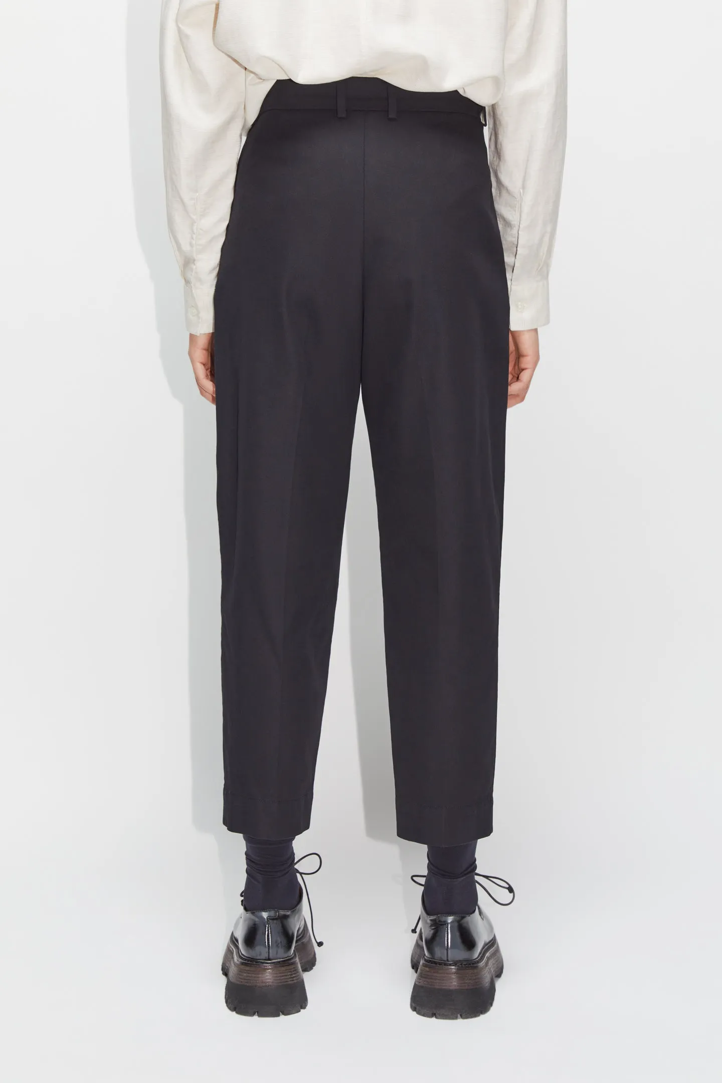 Cropped High Waist Trousers