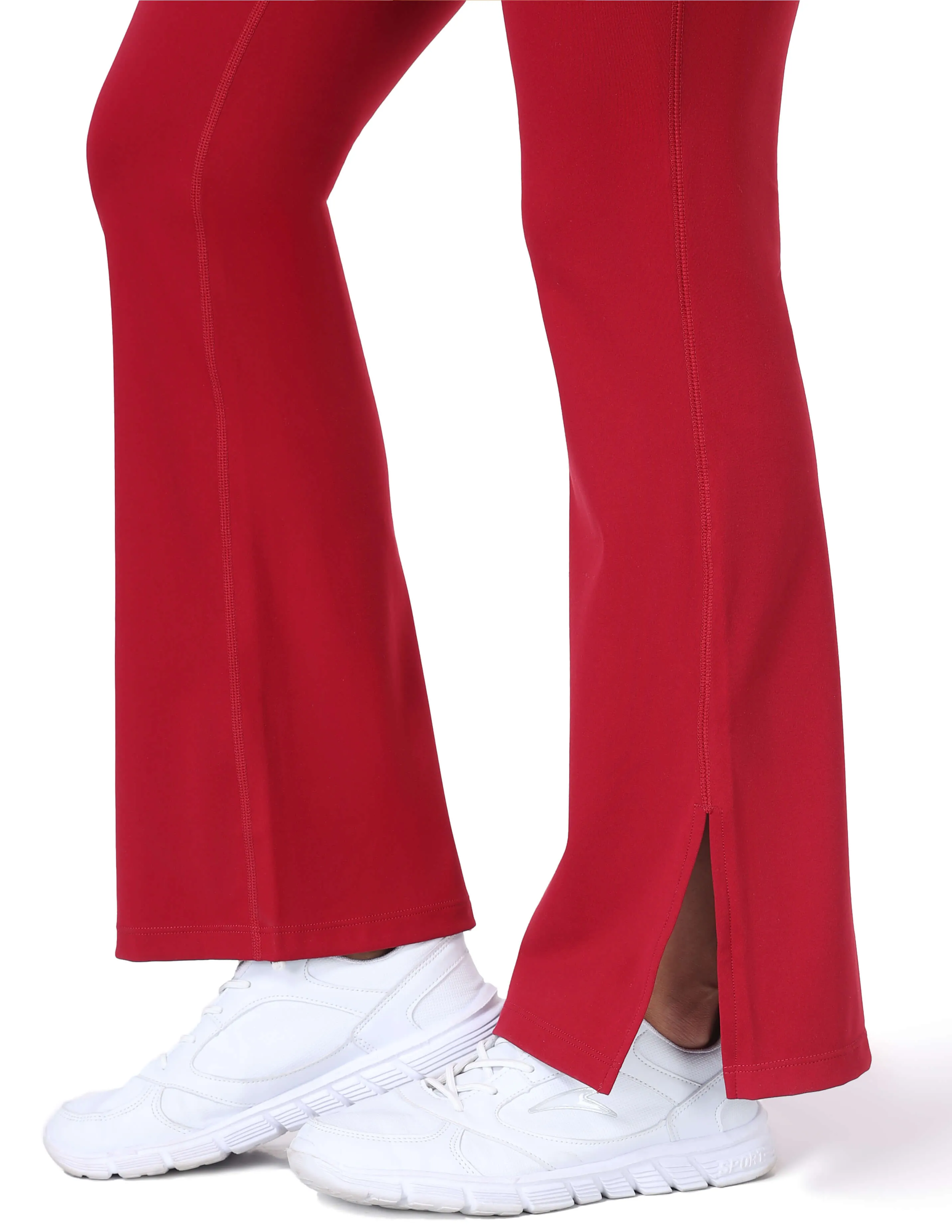 Crossover Flare Leggings with Pockets