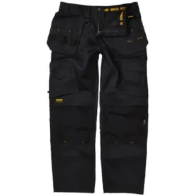 Dewalt Pro Tradesman Black Knee Pad Holster Pocket Trousers loose Fit