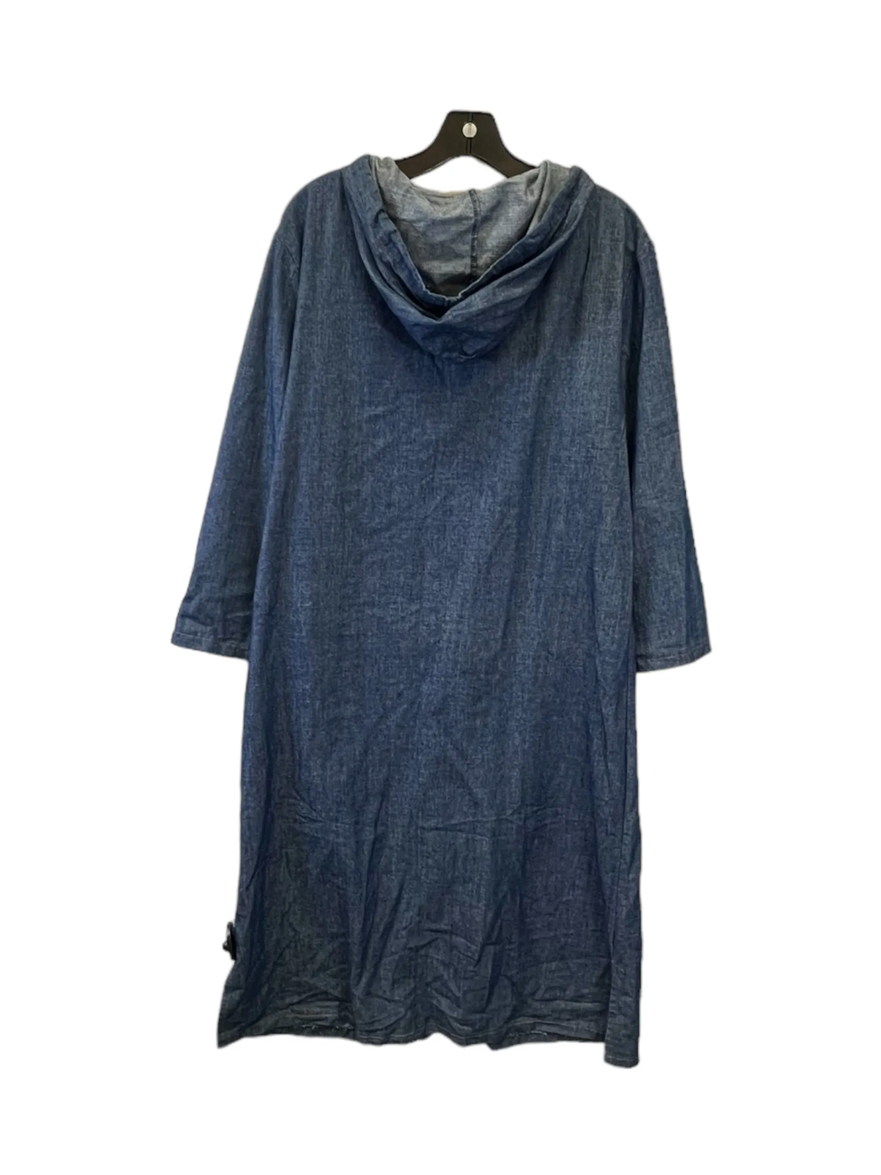 Dress, Duster or Swimwear Cover-up In Blue Denim, Size: L