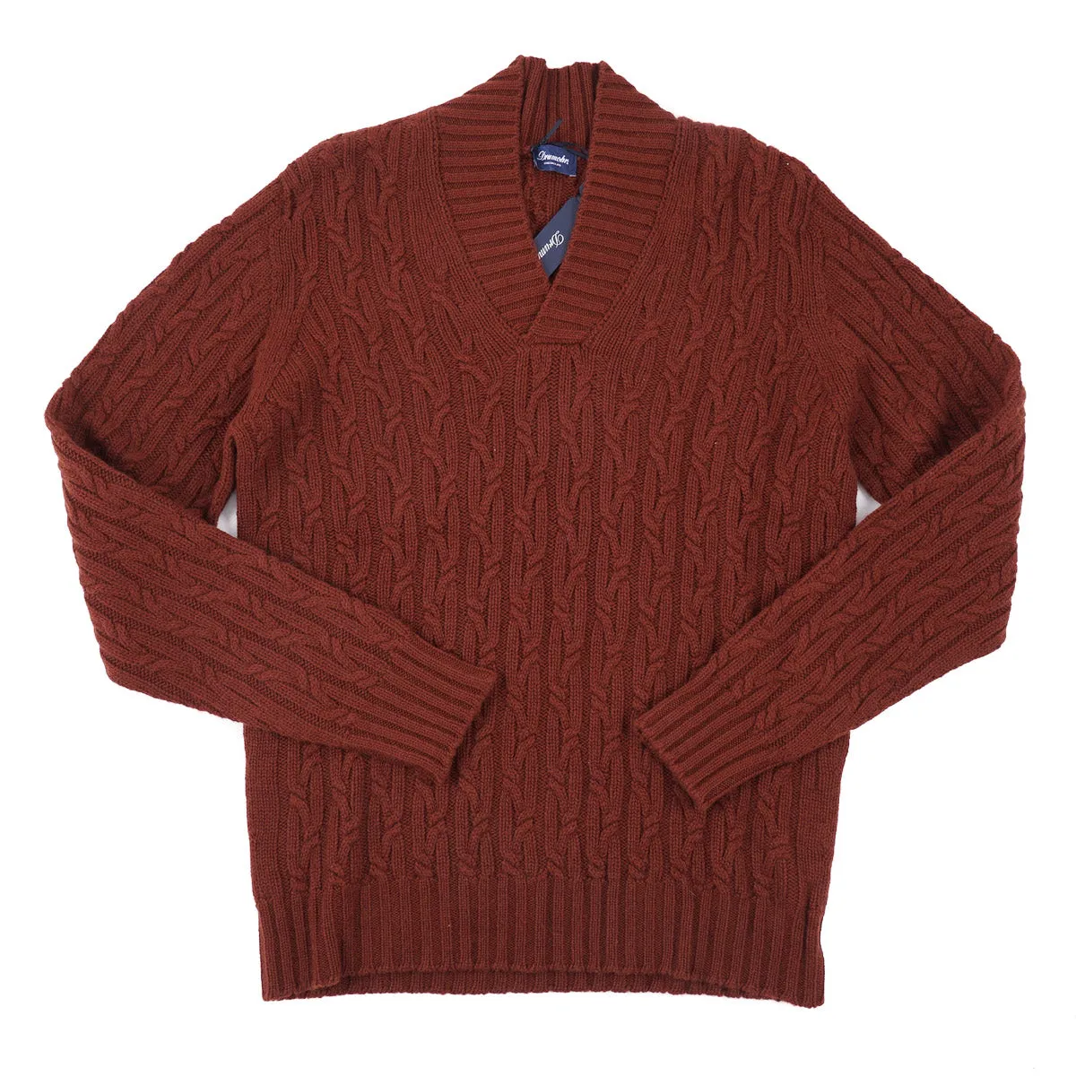 Drumohr Thick Cable Knit Cashmere Sweater