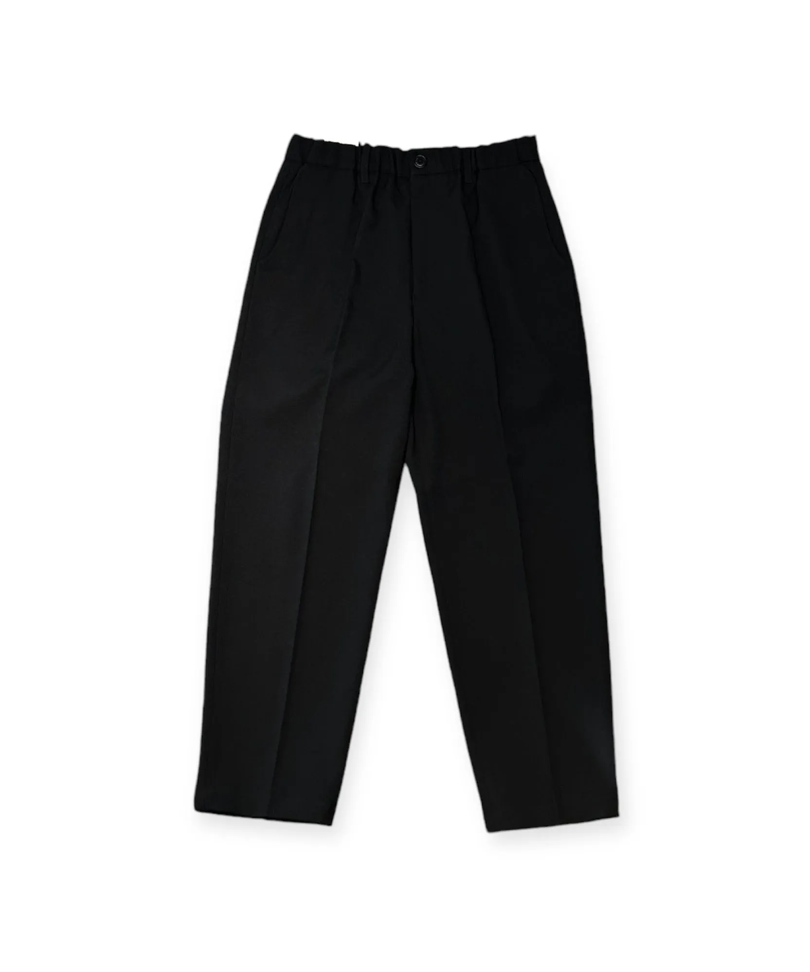 Easy Tapered Pants(Vintage Poly Twill) "BLACK"