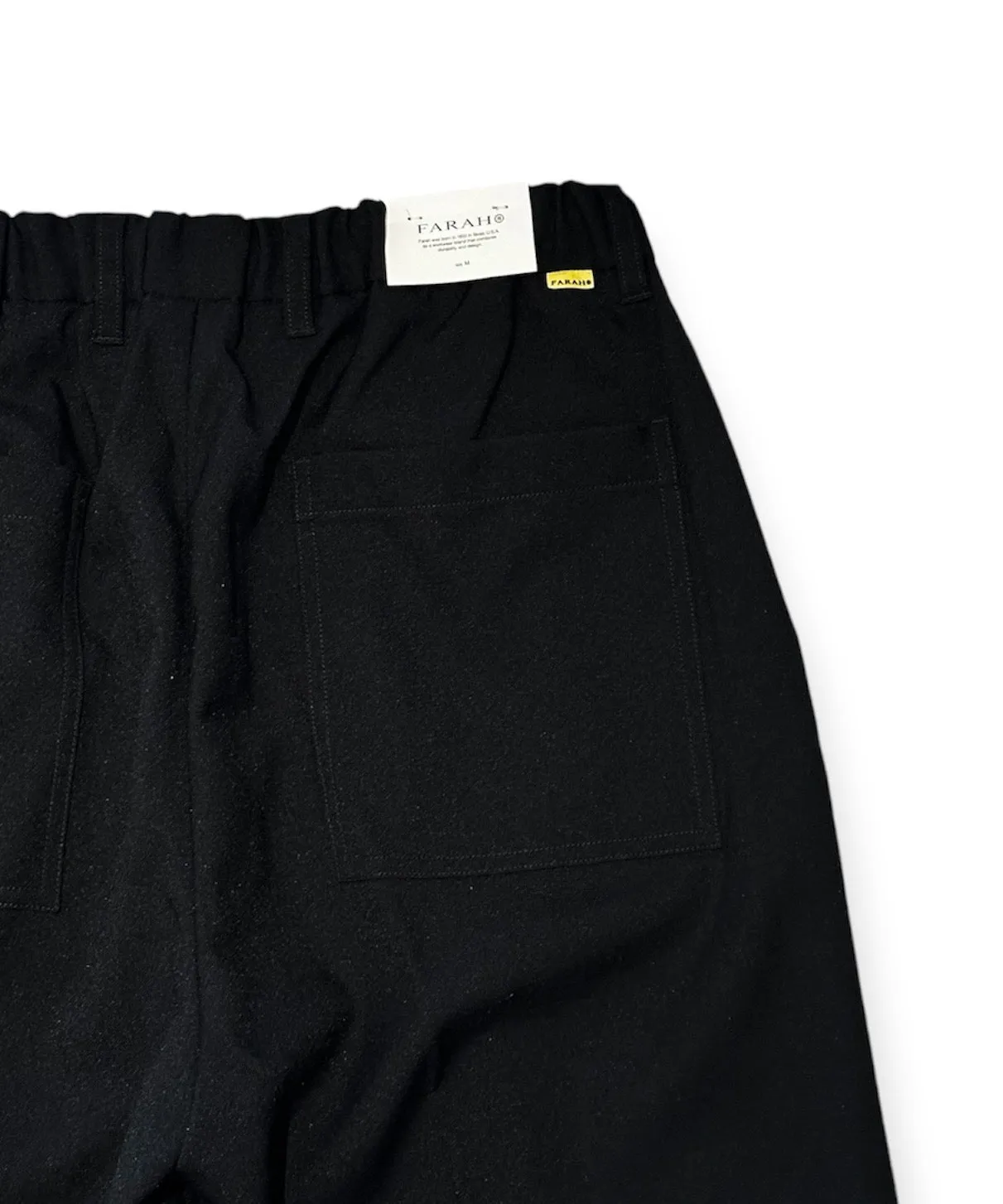 Easy Tapered Pants(Vintage Poly Twill) "BLACK"