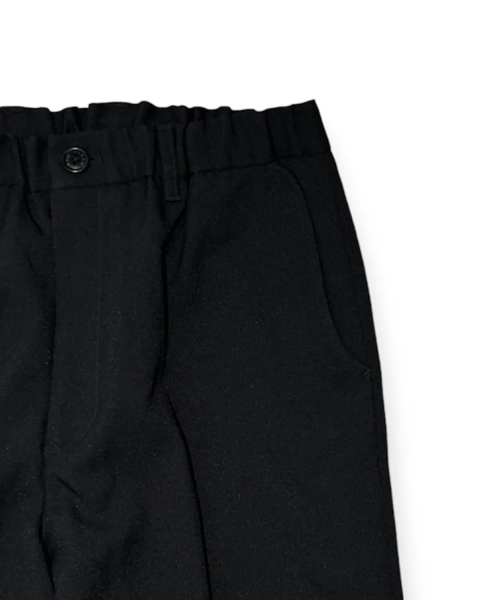 Easy Tapered Pants(Vintage Poly Twill) "BLACK"