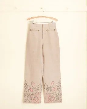 Embroidered Trumpetflower Murphy Trousers