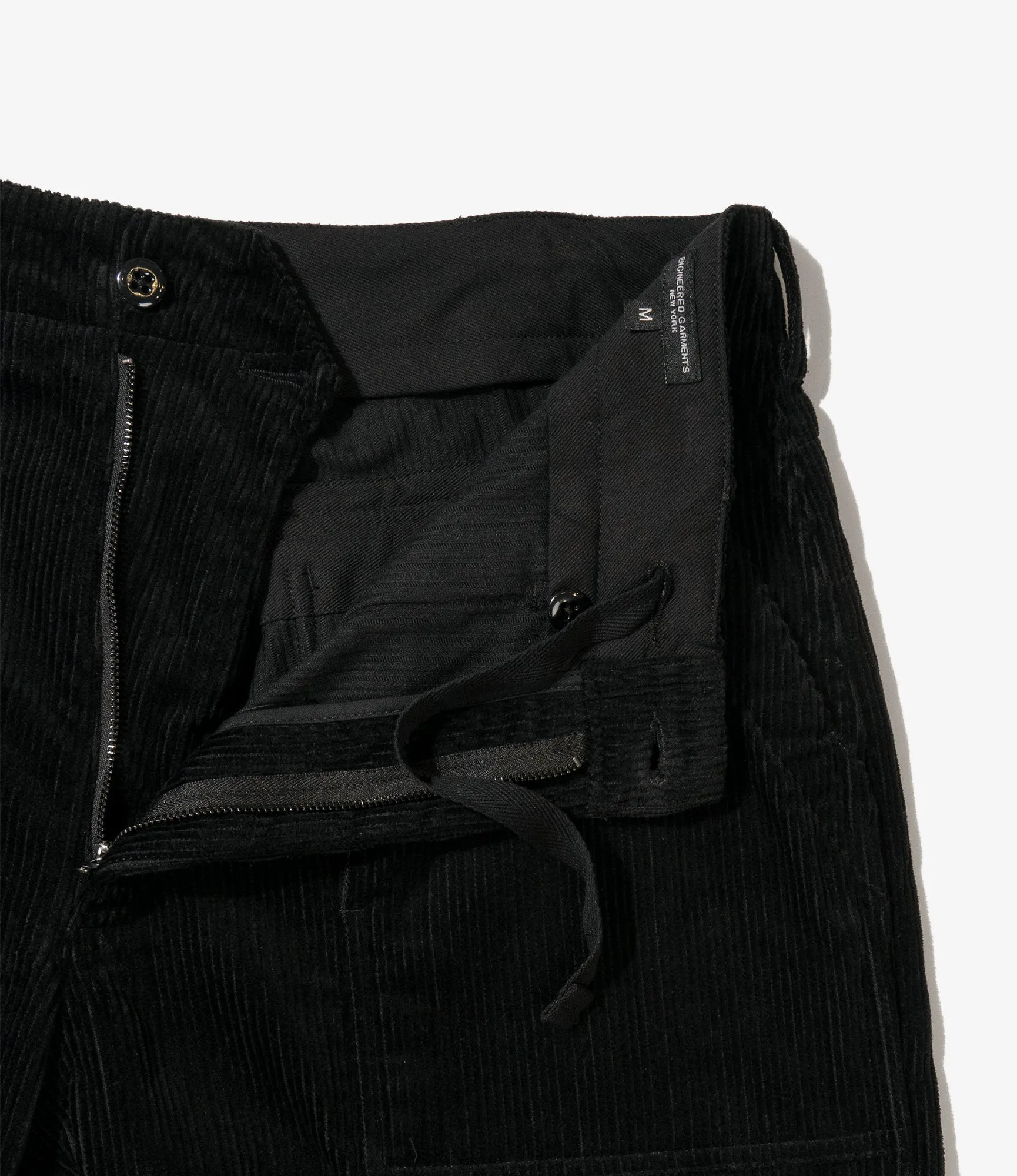 Engineered Garments Black 8W Corduroy Cotton Fatigue Pants