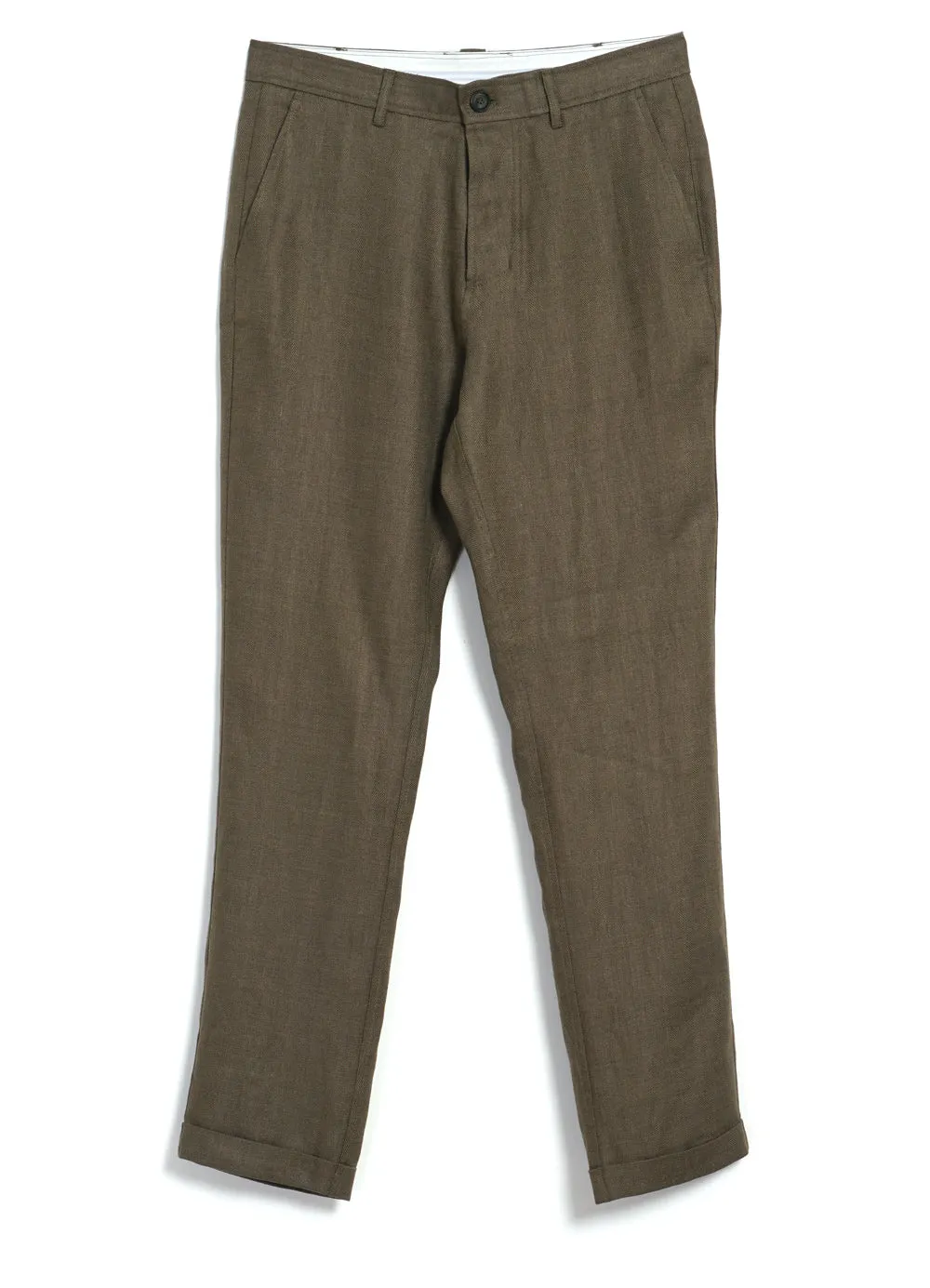 FINN | Regular Fit Trousers | Khaki Linen