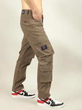 Fire Umber Brown Baggy Fit 8 Pocket Cargo