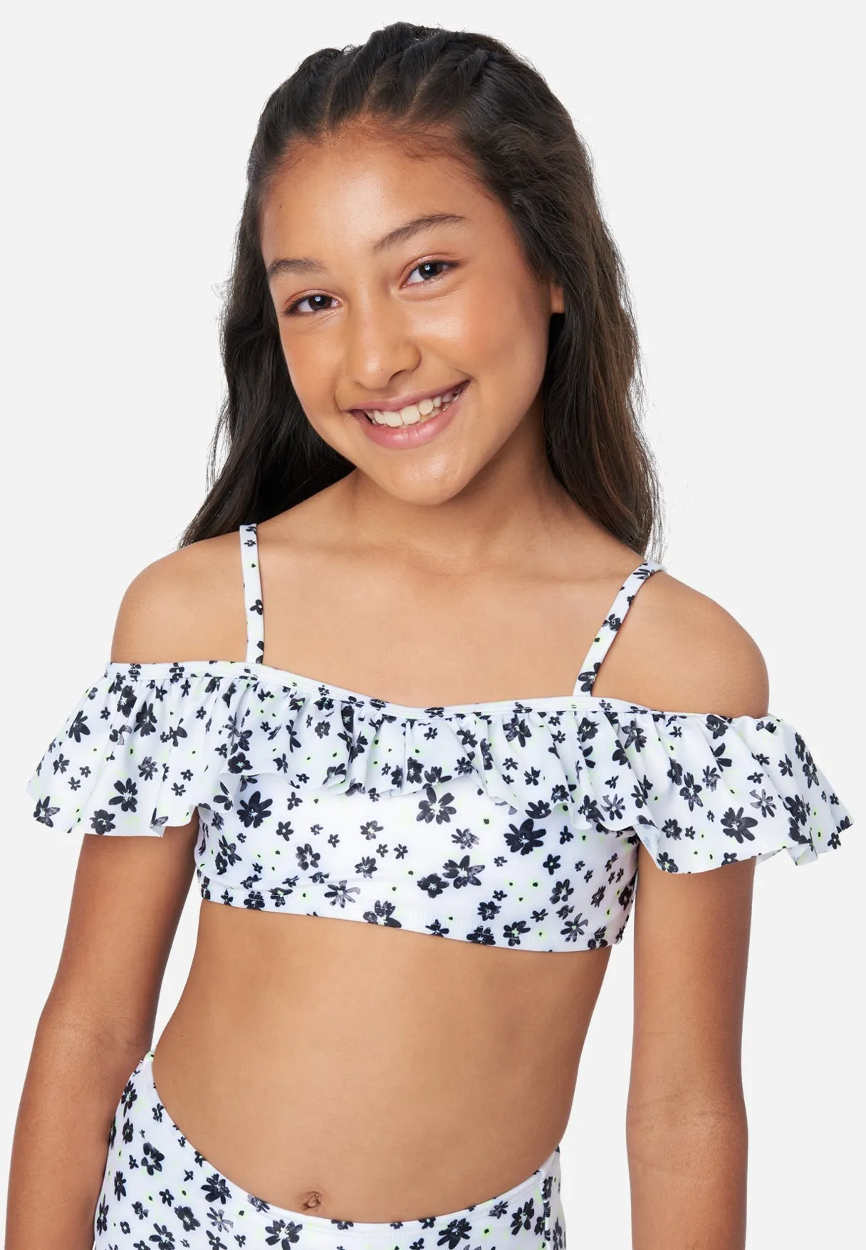 Floral Off-Shoulder Bikini Swim Set