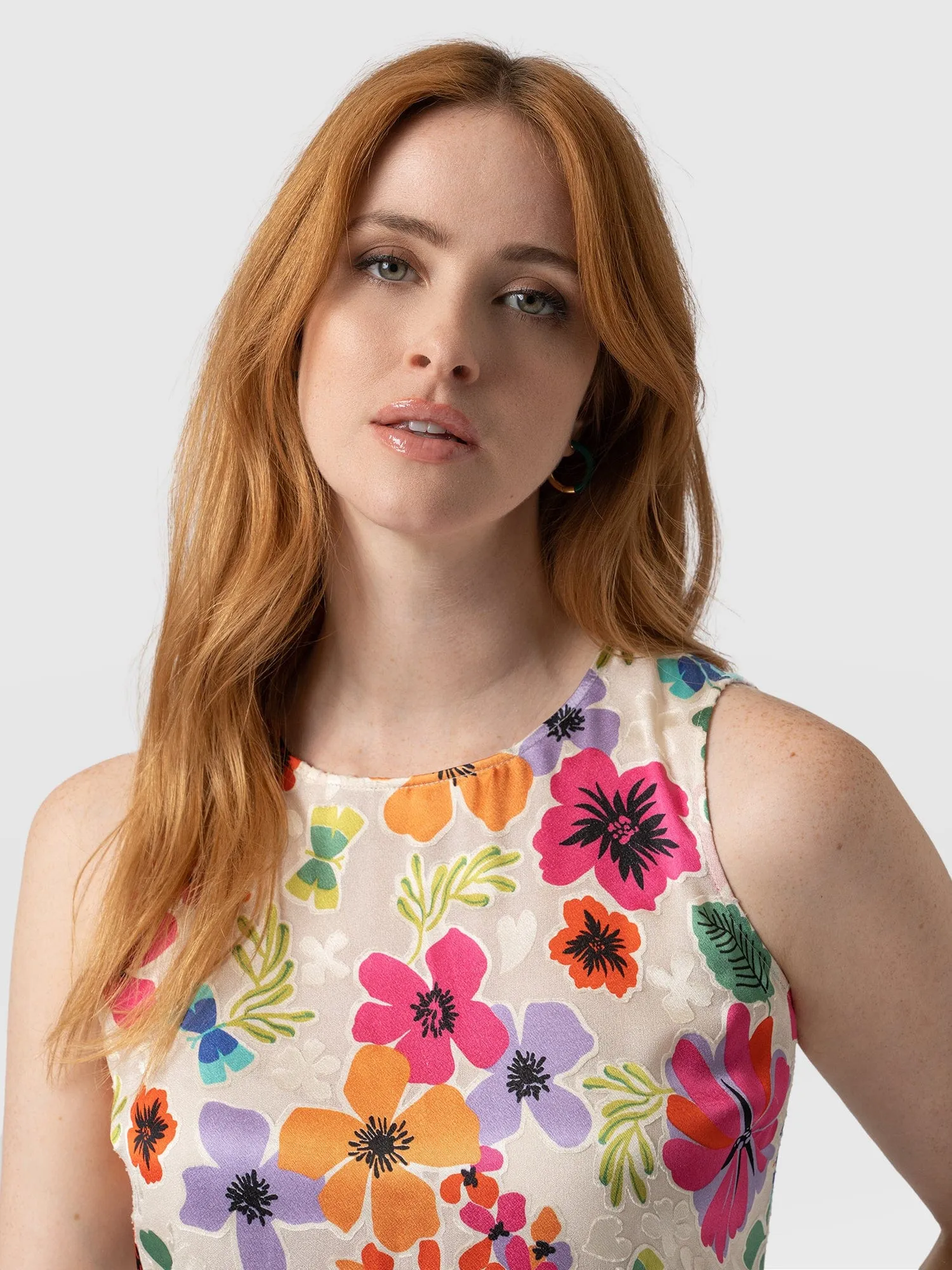 Florence Tank - Beige Pop Floral