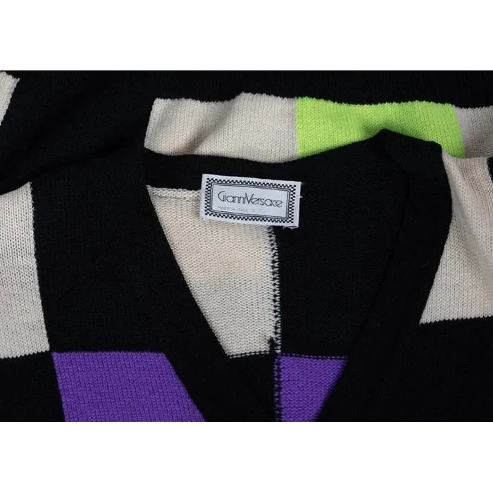 Gianni Versace Colorblock Sweater Vest, 1980s | Size L