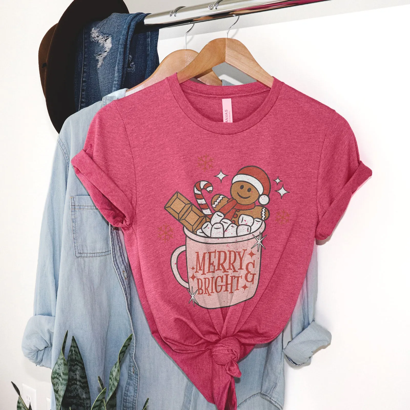 Gingerbread Merry and Bright Tee