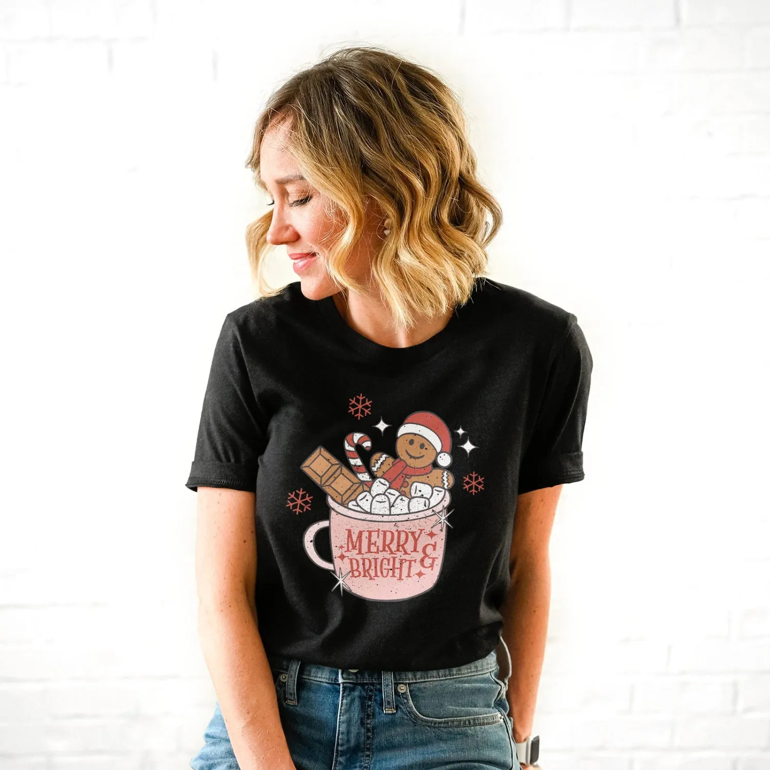 Gingerbread Merry and Bright Tee