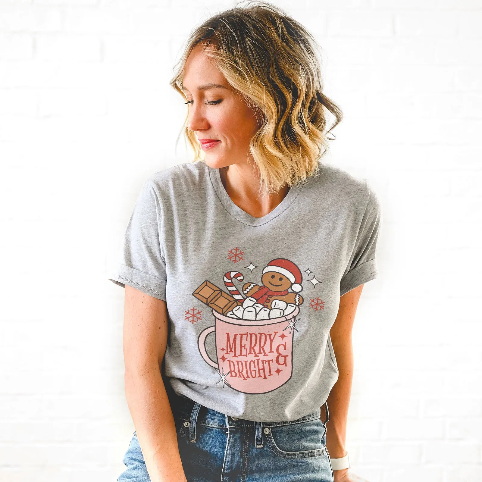 Gingerbread Merry and Bright Tee