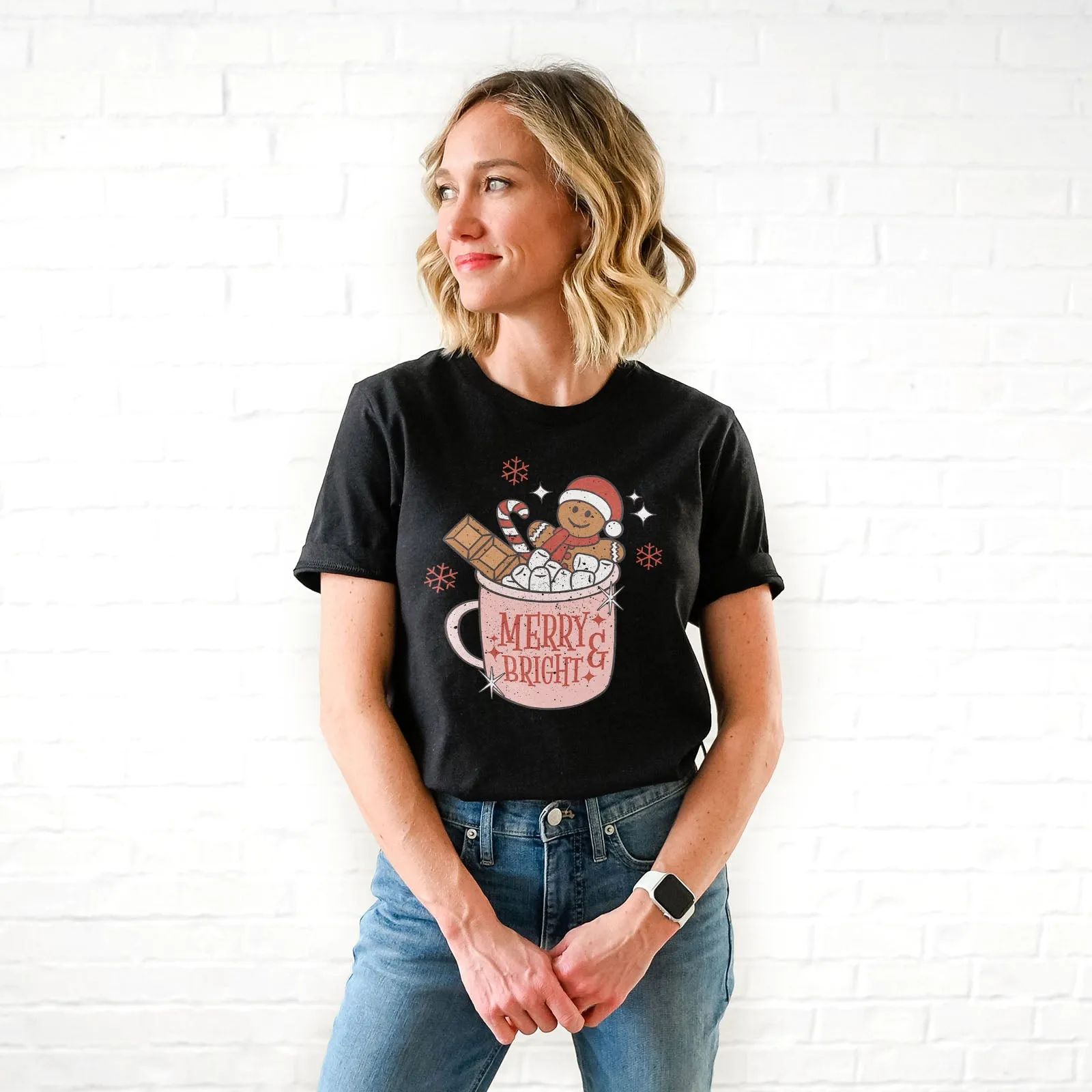 Gingerbread Merry and Bright Tee