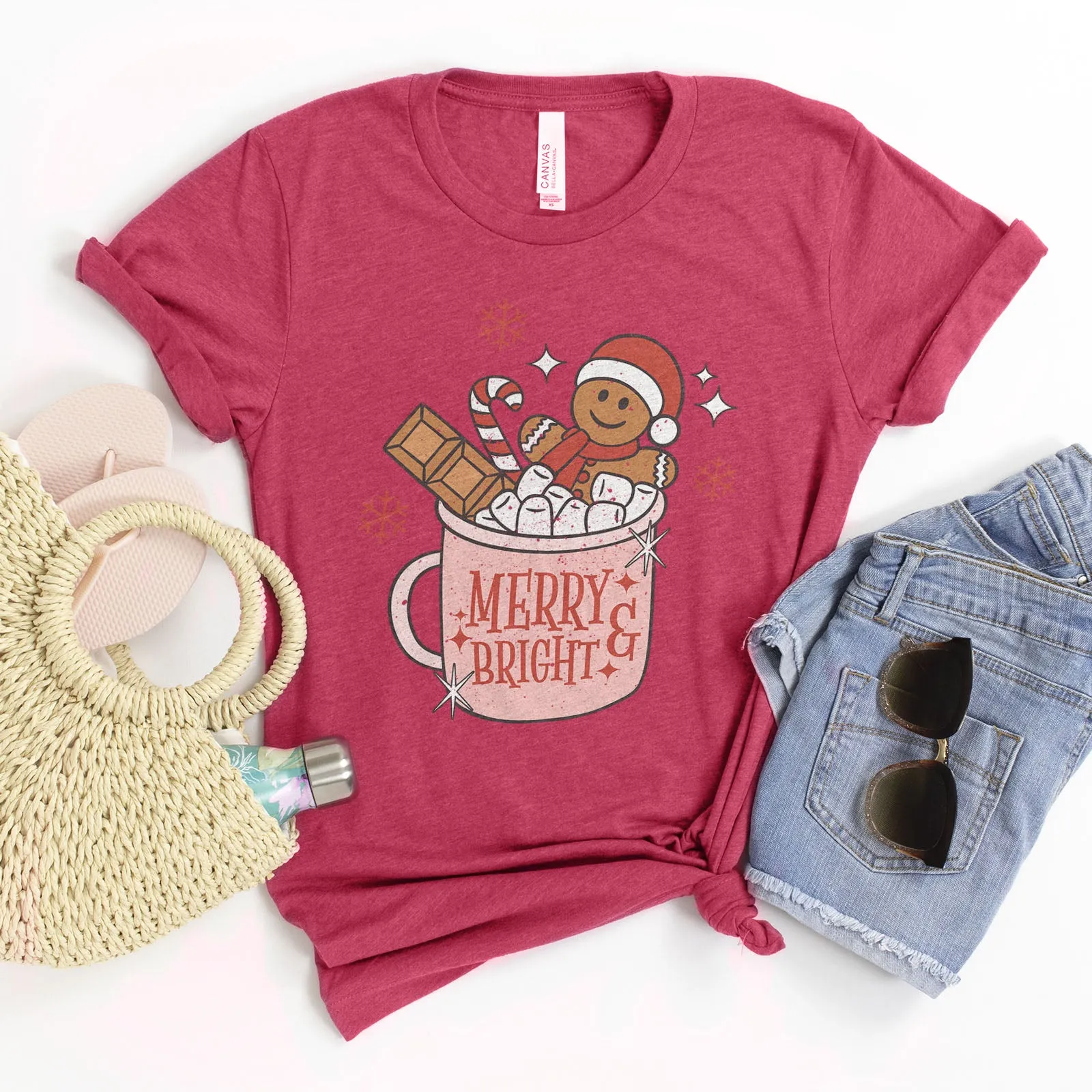 Gingerbread Merry and Bright Tee