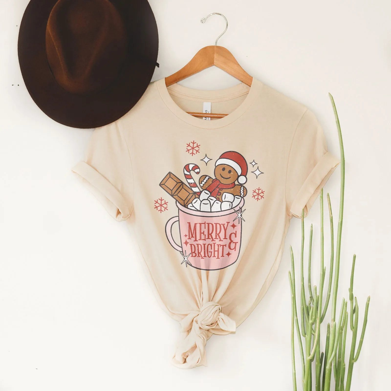 Gingerbread Merry and Bright Tee