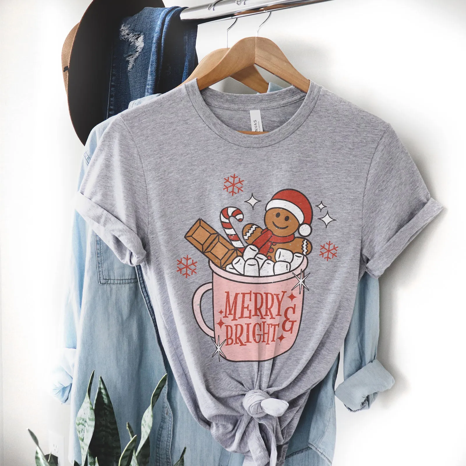 Gingerbread Merry and Bright Tee