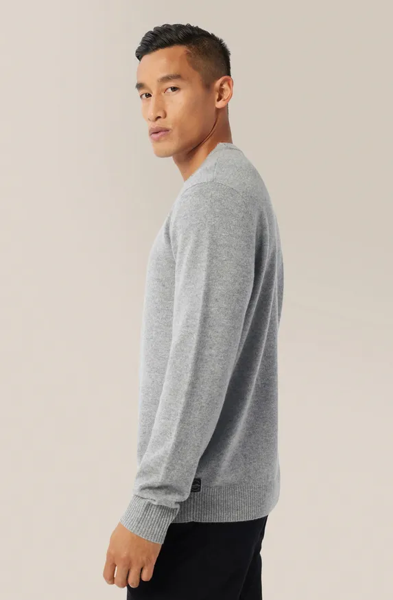 Good Man Cashmere Crew Neck Sweater, Grey Heather