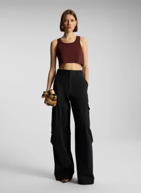 Halsey Cropped Cotton Rib Tank