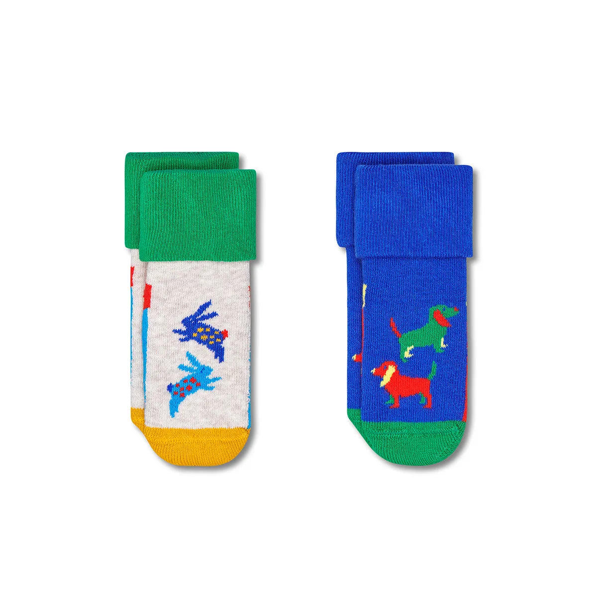 HAPPY SOCKS Kids Terry Socks Bunny & Dog (9500) 2-Pack 0-6M