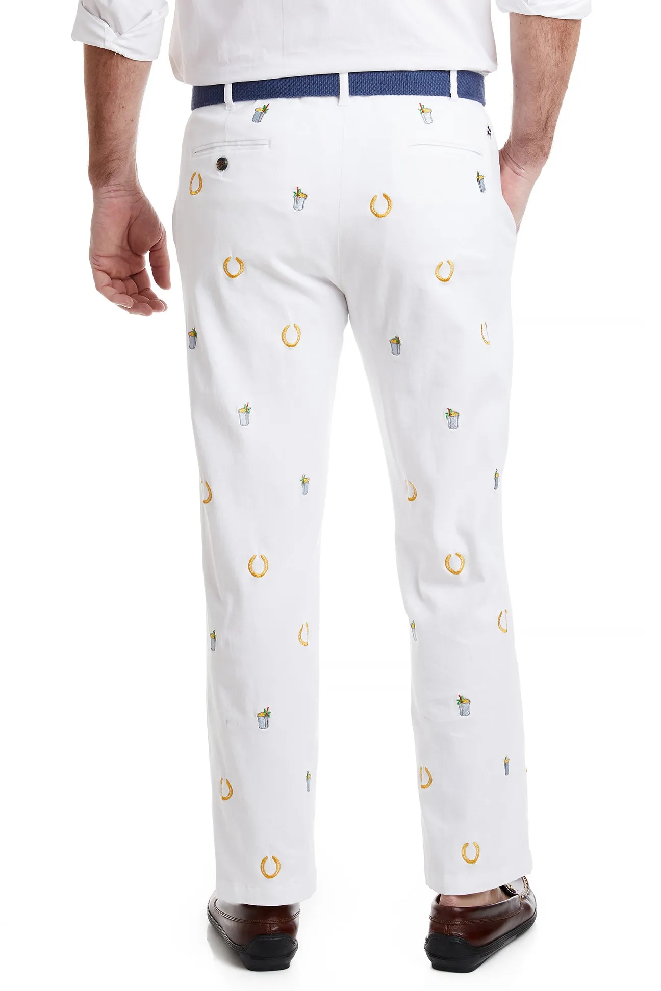 Harbor Pant Stretch Twill White with Lucky Mint Julep