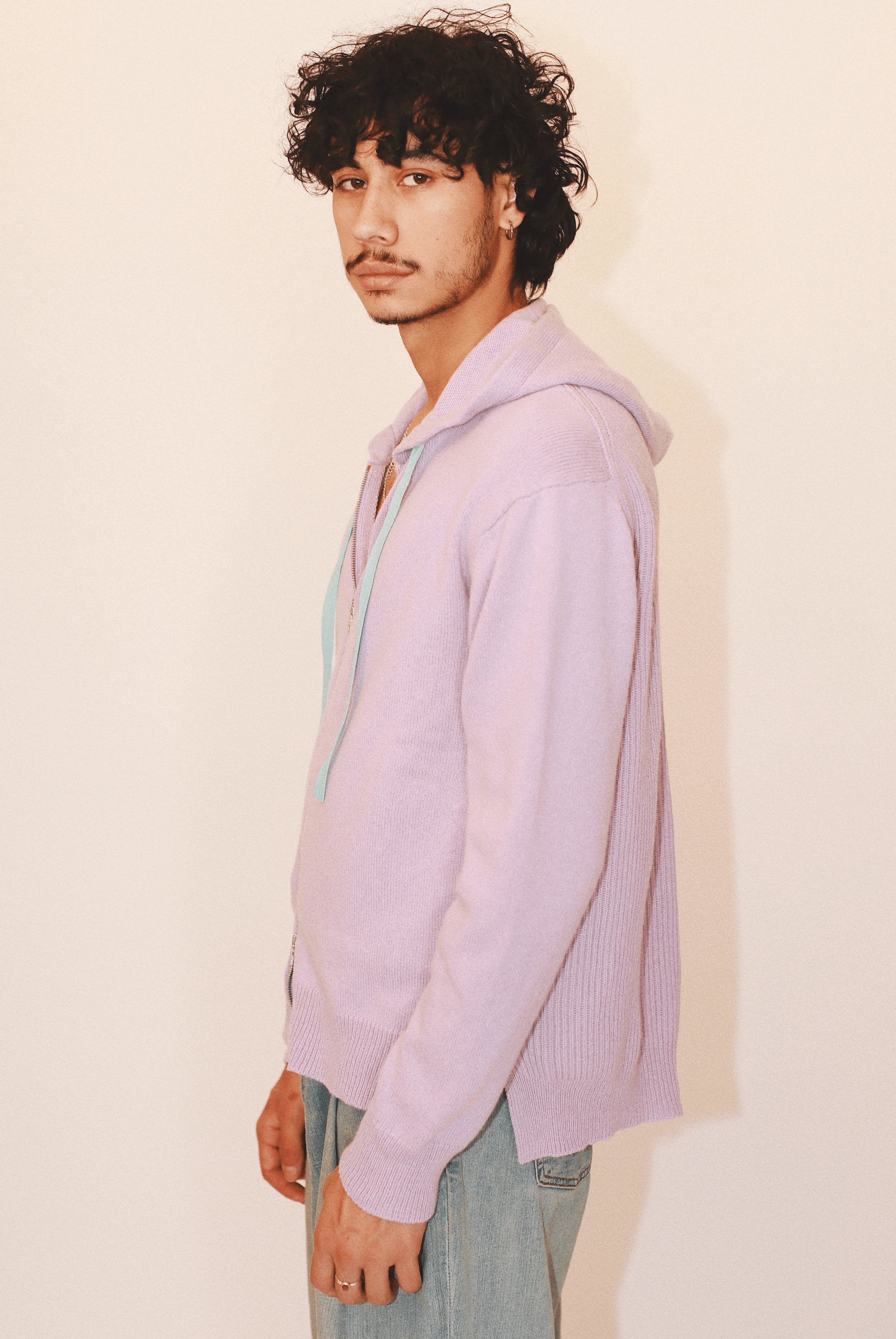 Harry Zip Hoodie in Organic Cotton & Recycled Cashmere