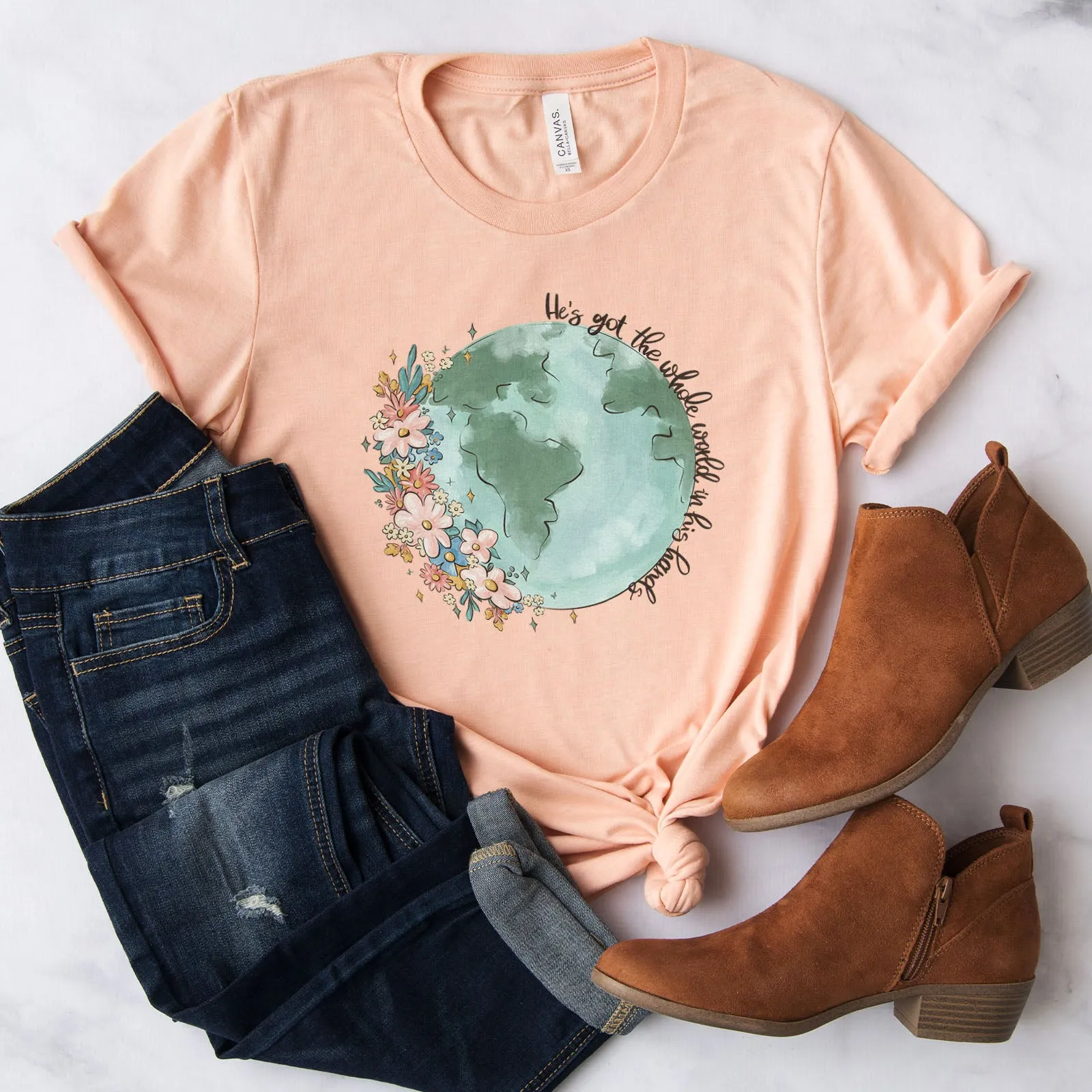 He's got the whole world in His hands Tee