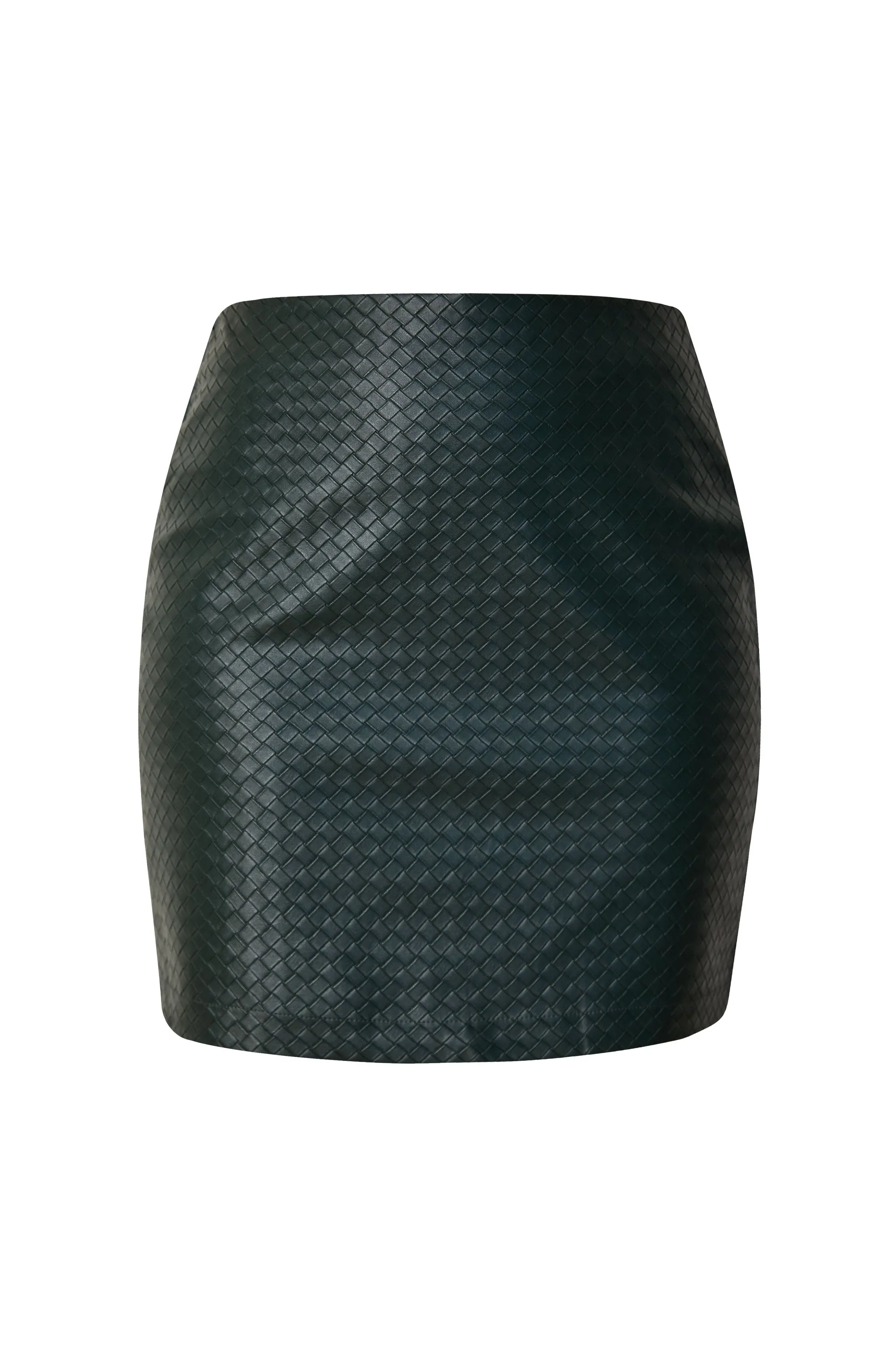 Josephine Deep Green Vegan Leather Skirt