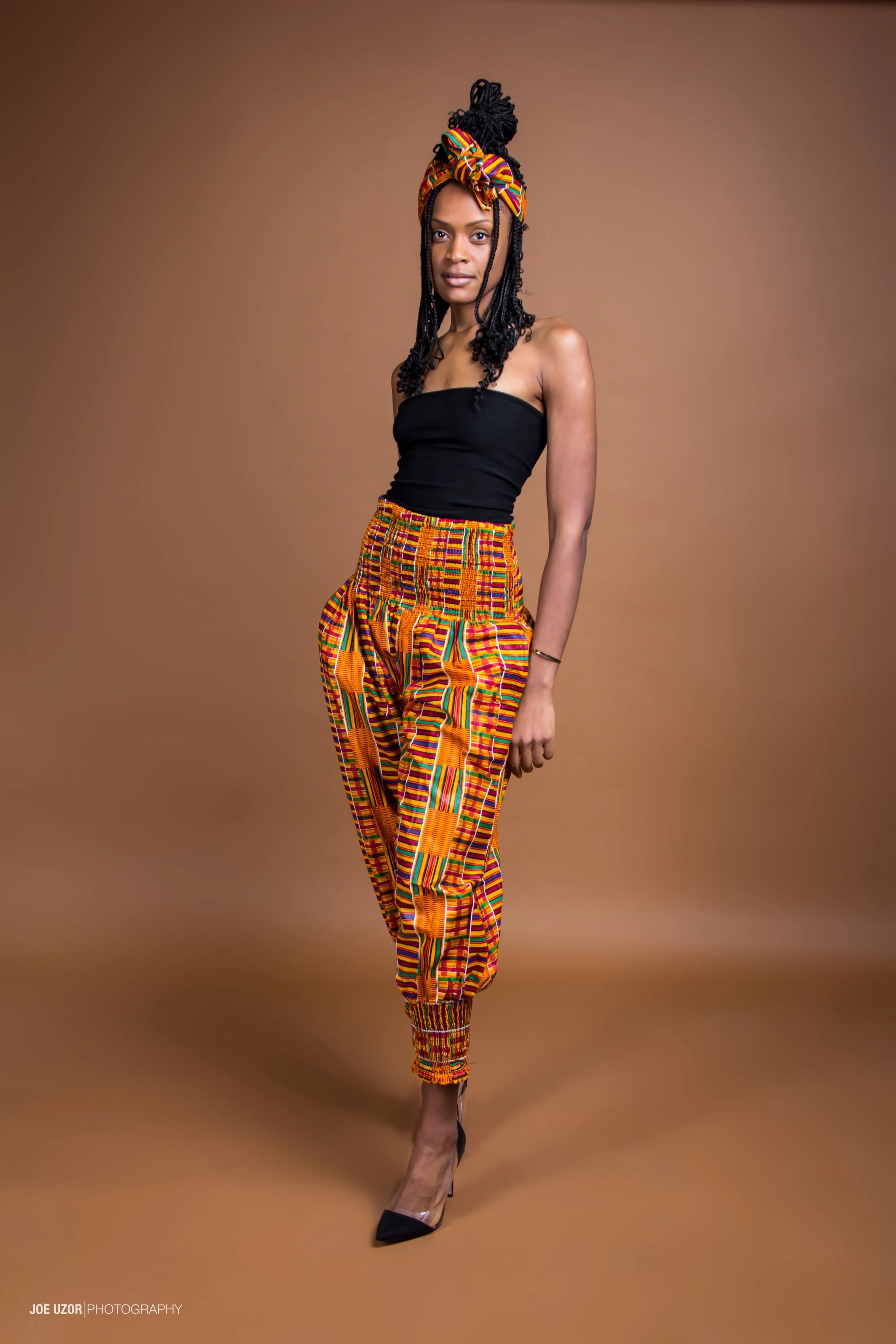 Kente kube pants and scarf