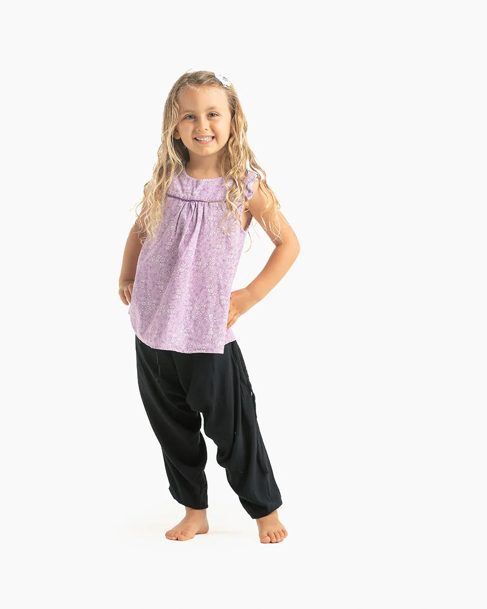 Kids Black Harem Pants