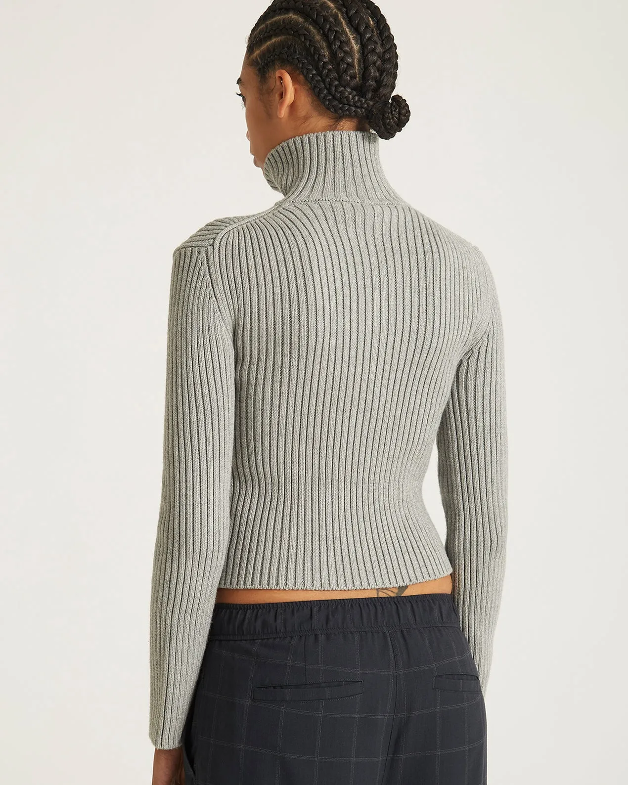 Leah Cashmere Zip Sweater