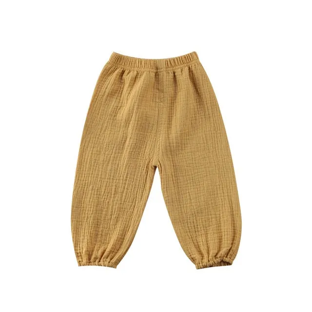 Linen Pleated Harem Pants