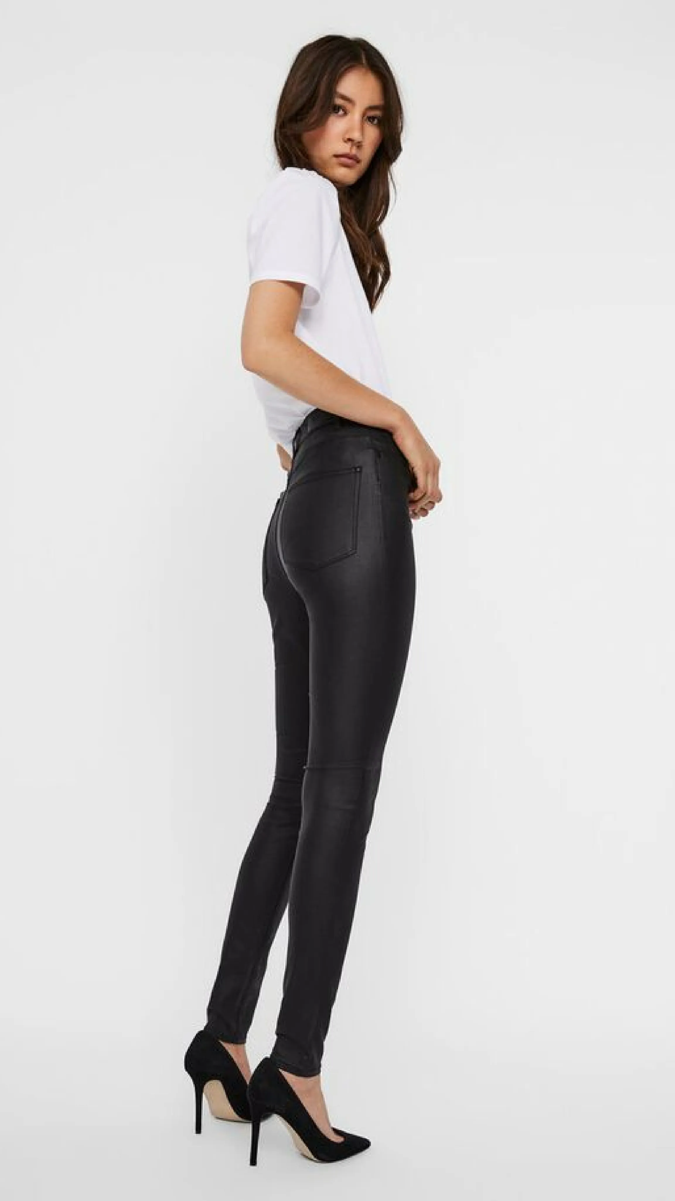 Loa Black High Waisted Coated Jeans