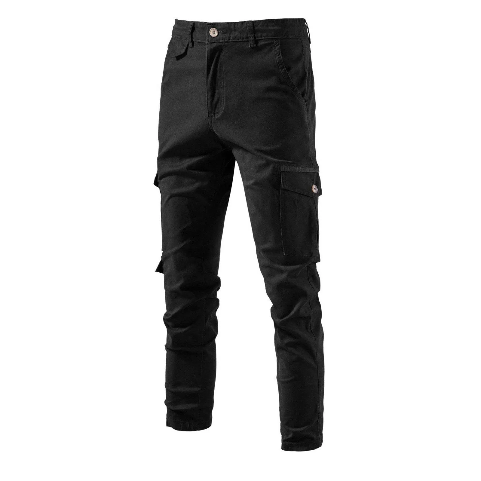 Men's Casual Breathable Spring And Autumn Solid Versatile Cargo Pants | PM32